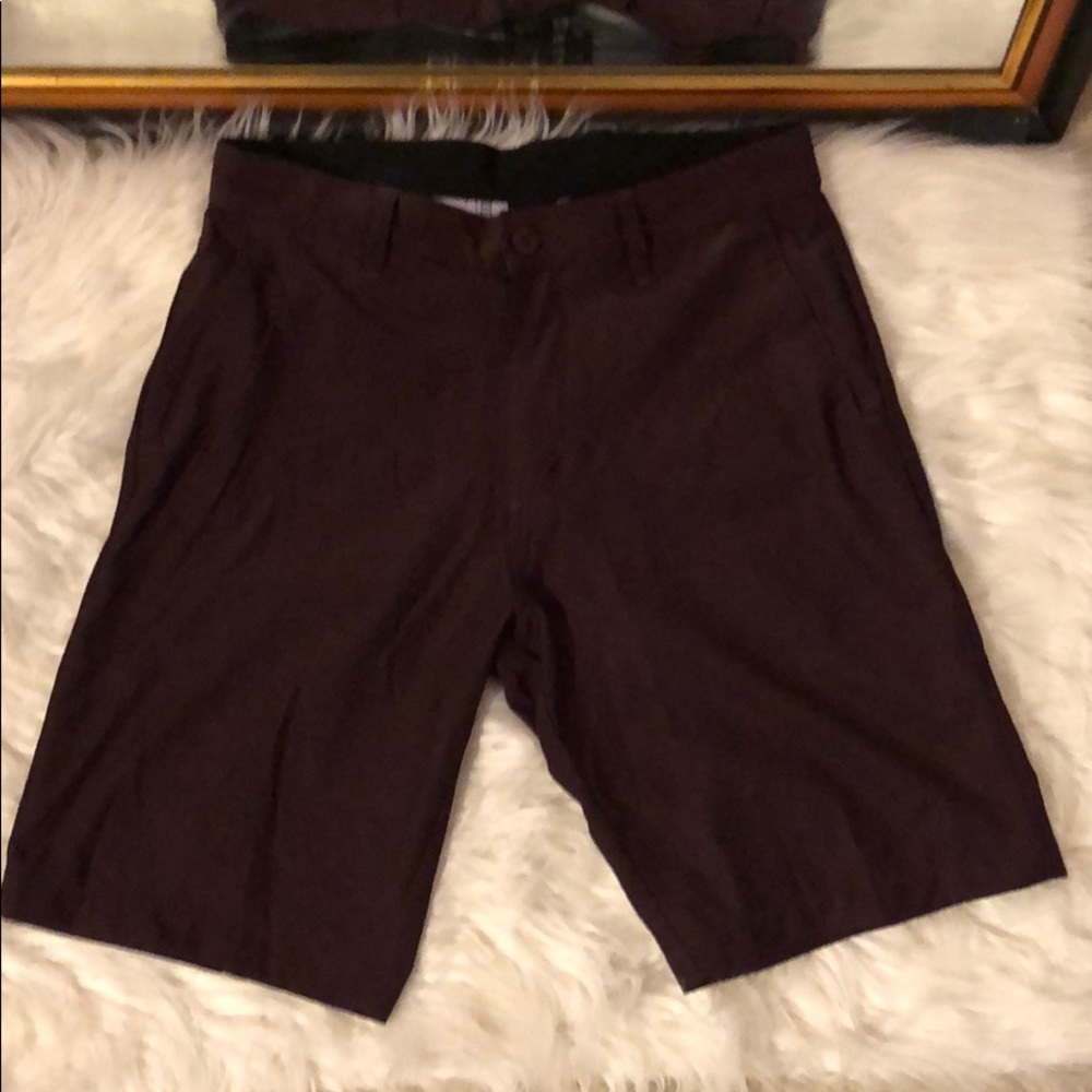 Burgundy Stretch Bermuda  shorts